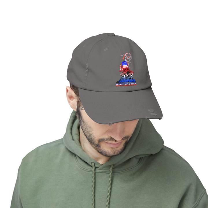 AMERICAN WARRIORS RED WHITE BLUE FADE/DONT BE A BITCH CAP