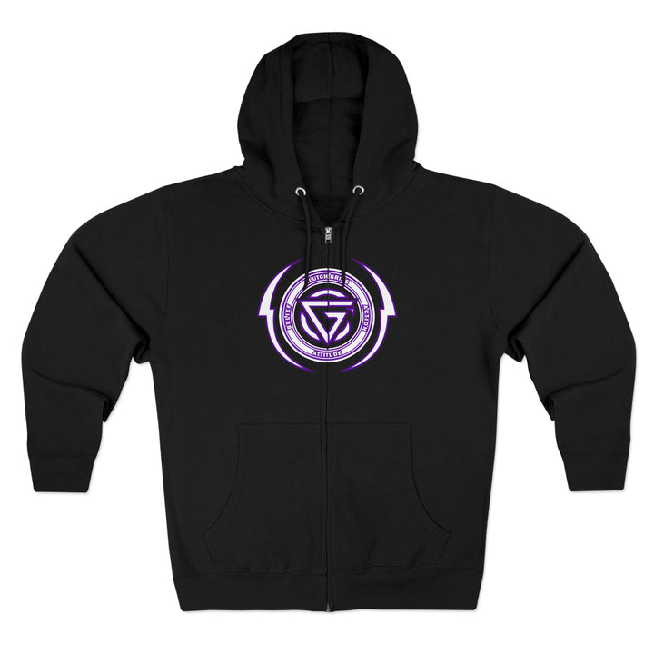 RIDE THE LIGHTNING  PURPLE WHITE /LIFT OR DIE ZIP UP