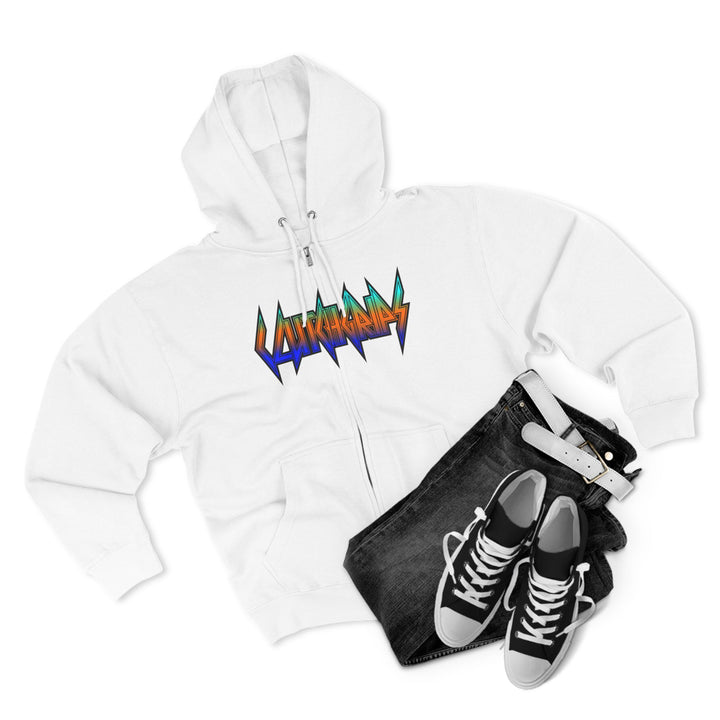 CG APE VS ZILLA 2ND FIGHT BLUE ORANGE AQUA /DONT BE A BITCH ZIP UP