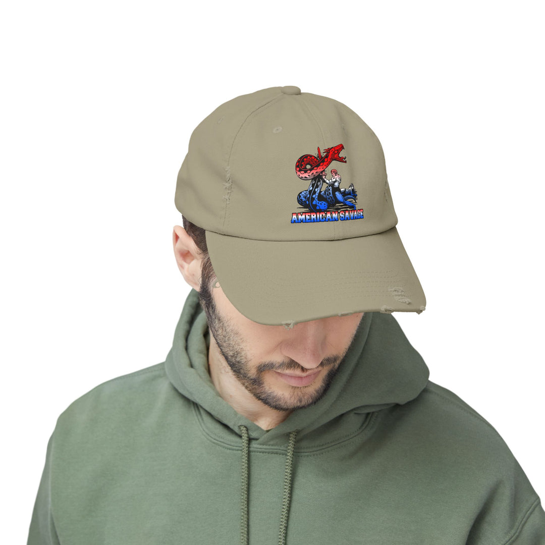SERPENT SLAYER RED WHITE BLUE FADE/AMERICAN SAVAGE CAP