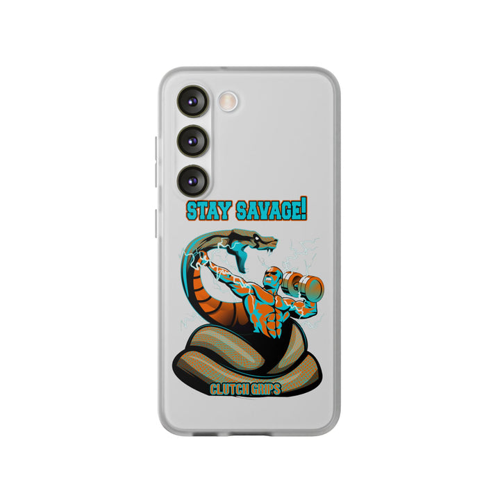 MAC VS SNAKE MIAMI COLORS AQUA ORANGE PHONE CASE /STAY SAVAGE
