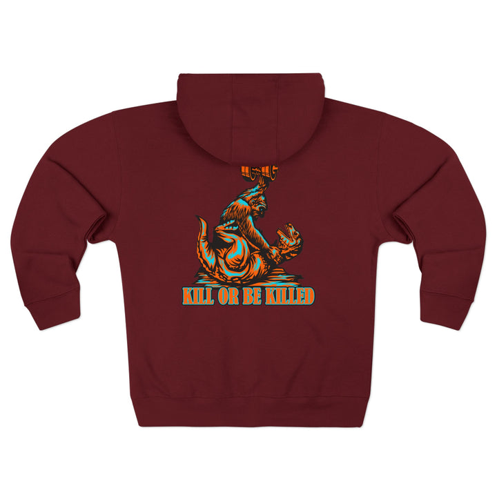CG APE VS ZILLA RED MIAMI COLORS /KILL OR BE KILLED ZIP UP