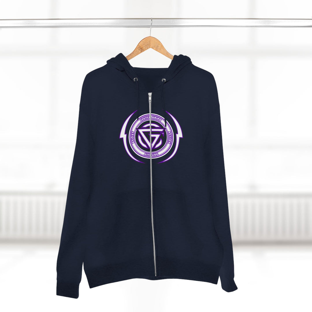 RIDE THE LIGHTNING  PURPLE WHITE /LIFT OR DIE ZIP UP