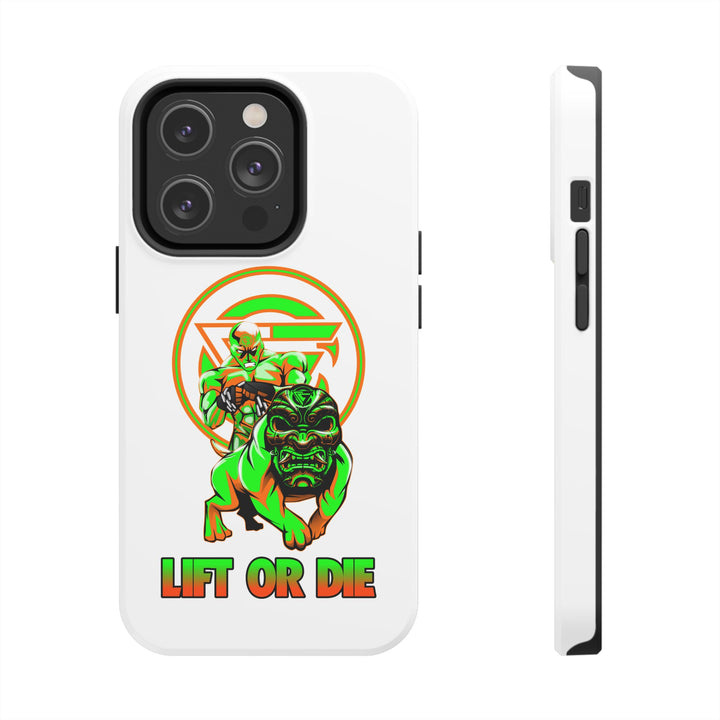 ANGRY DOG ORANGE GREEN PHONE CASE /LIFT OR DIE