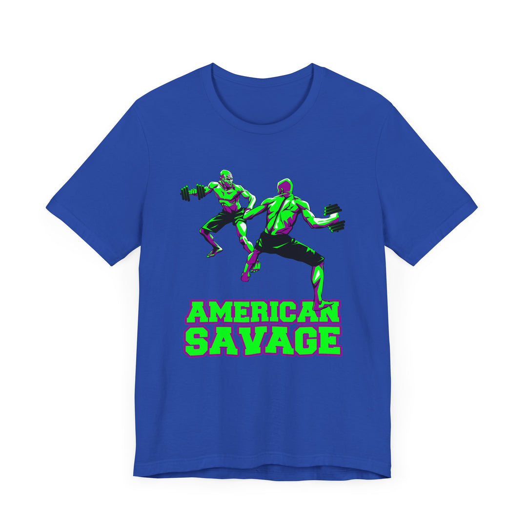 CG GREEN PURPLE MAN VS MAN /AMERICAN SAVAGE