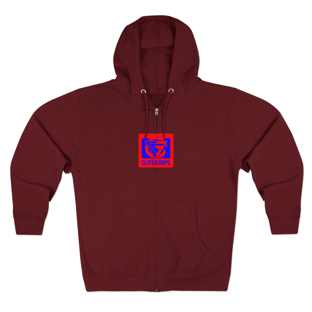 ENTER THE MAC HYPER RED BLUE /LIFT OR DIE ZIP UP