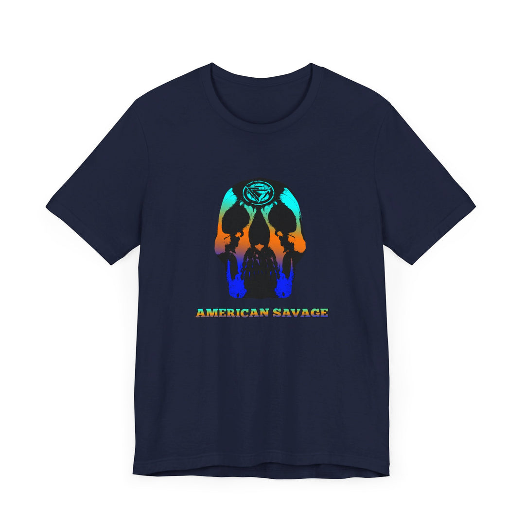 SKULLATOR BLUE ORANGE AQUA  /AMERICAN SAVAGE