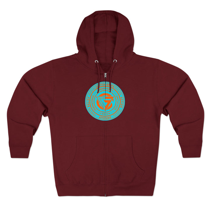 CG BIG MAC CHIEF AQUA ORANGE/CONQUER ZIP UP