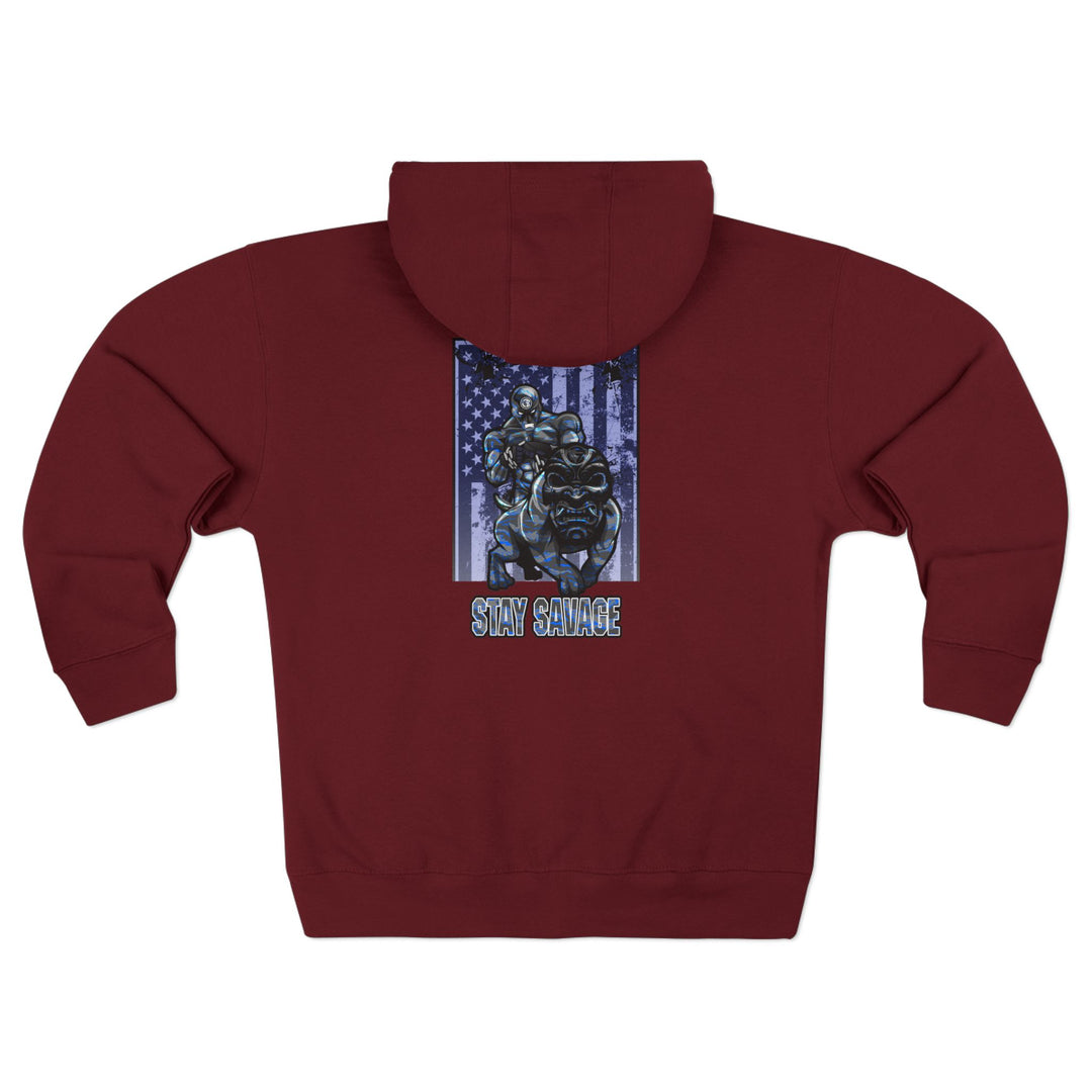 CG ANGRY DOG CAMO BLUE /STAY SAVAGE /ZIP UP
