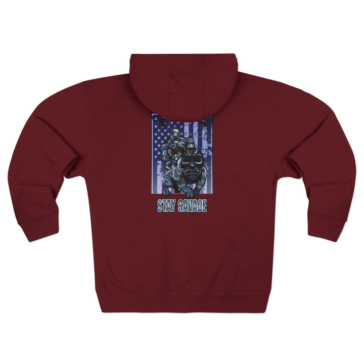 CG ANGRY DOG CAMO BLUE /STAY SAVAGE /ZIP UP