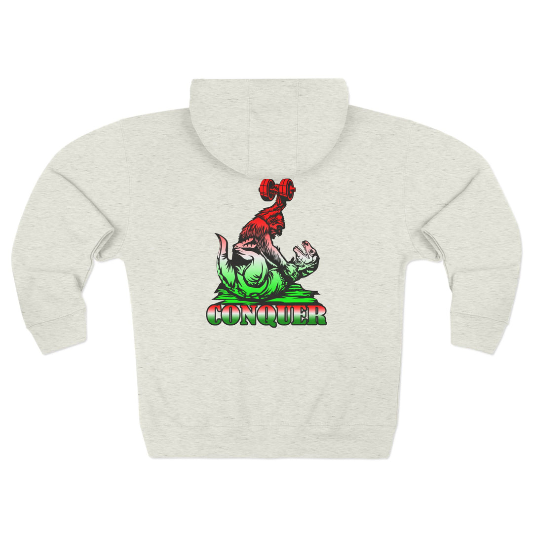 CG APE VS ZILLA RED WHITE GREEN FADE /CONQUER ZIP UP