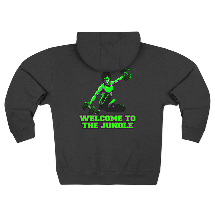 CG LIFT KICK PURPLE GREEN FADE/WELCOME TO THE JUNGLE ZIP UP