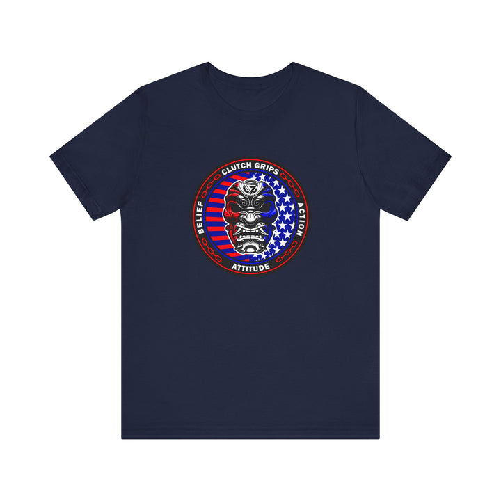 CG RED WHITE BLUE FLAG MASK COIN