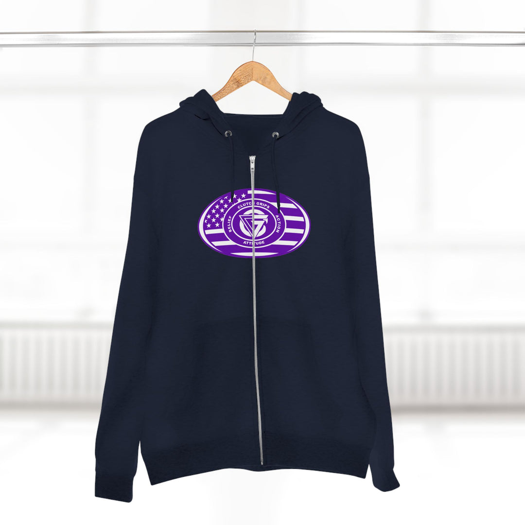 CG PATRIOT WARRIOR PURPLE WHITE /DONT BE A BITCH ZIP UP