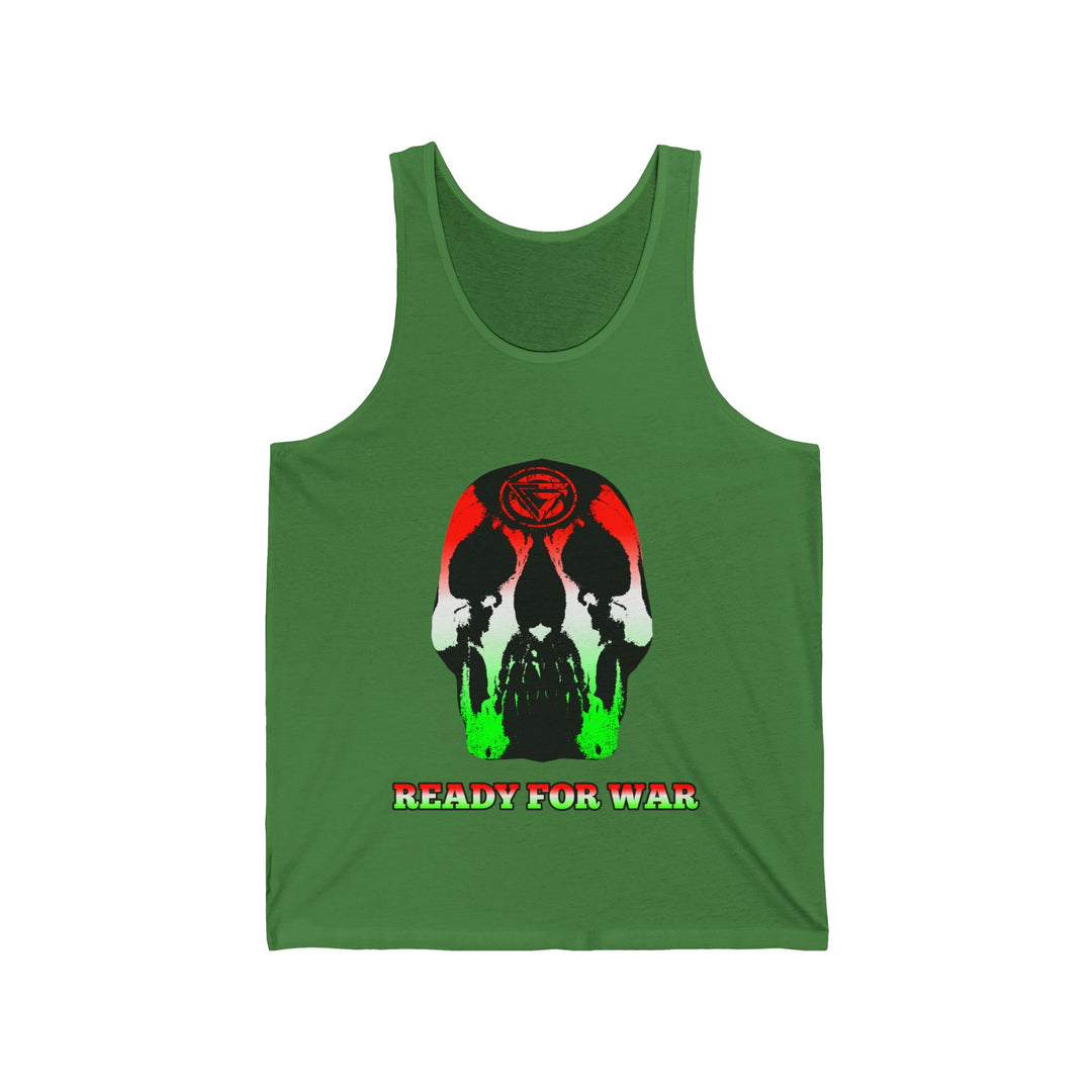 SKULLATOR TANK RE WHITE GREEN /READY FOR WAR