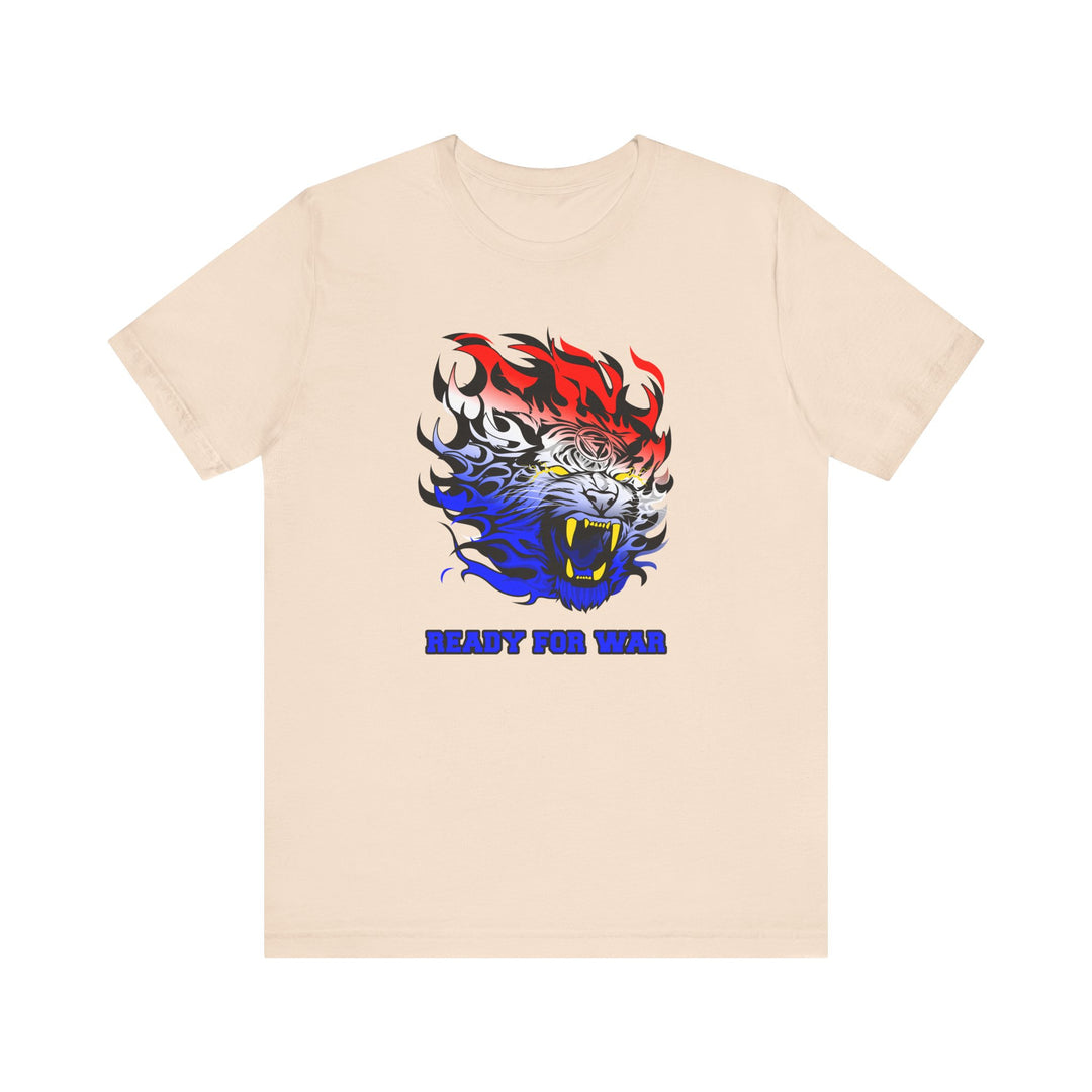 TIGER FLAME RED WHITE BLUE FADE/READY FOR WAR