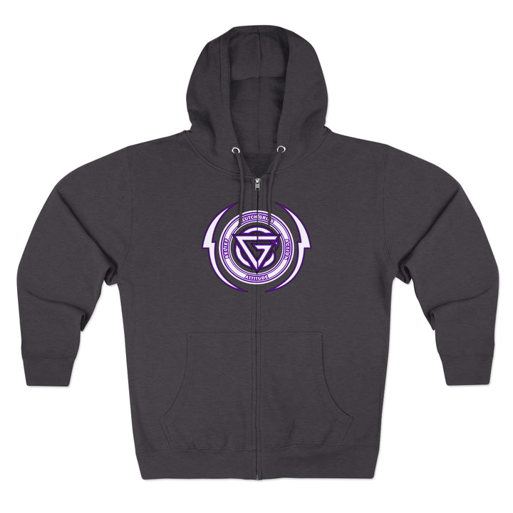 RIDE THE LIGHTNING  PURPLE WHITE /LIFT OR DIE ZIP UP