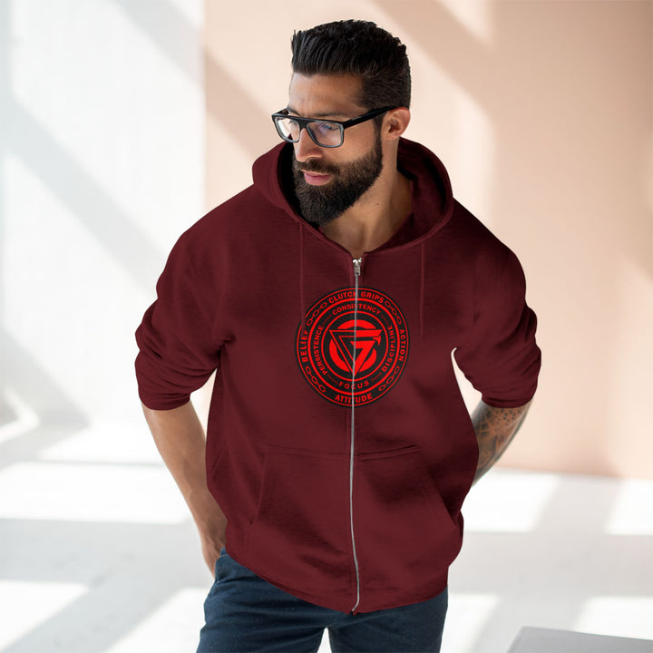 CG OUTLAW RED BLACK /THE QUIK & THE DEAD ZIP UP