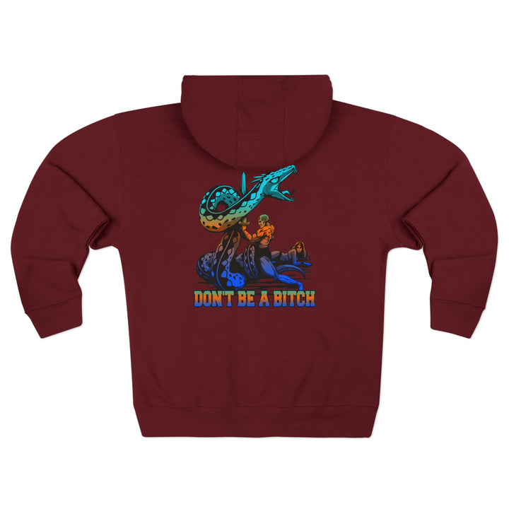 CG SERPENT SLAYER BLUE ORANGE AQUA /DONT BE A BITCH ZIP UP