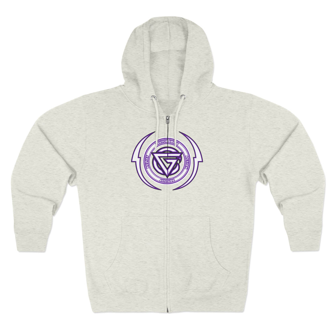 RIDE THE LIGHTNING  PURPLE WHITE /LIFT OR DIE ZIP UP
