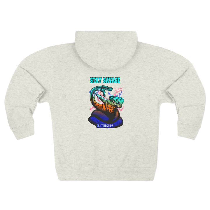 MAC VS SNAKE BLUE ORANGE  AQUA /STAY SAVAGE ZIP UP