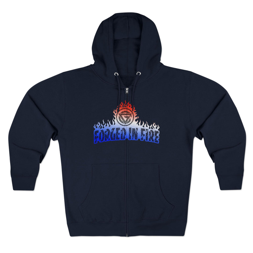 CG AMERICAN WARRIORS RED WHITE BLUE FADE /AMERICAN SAVAGE ZIP UP