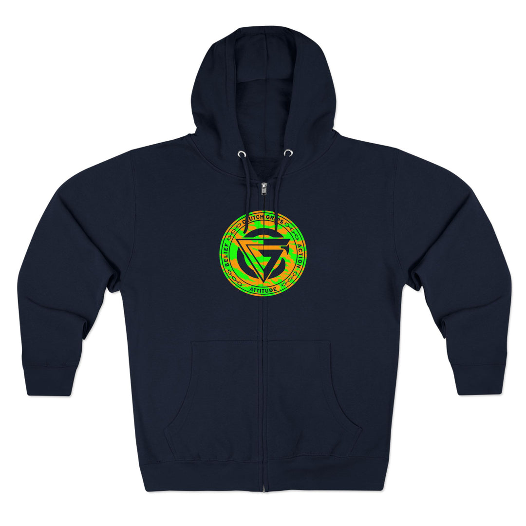 TIGER VS TIGER GREEN ORANGE /WELCOME TO THE JUNGLE ZIP UP