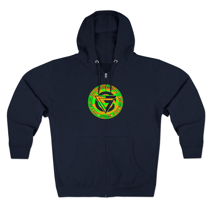TIGER VS TIGER GREEN ORANGE /WELCOME TO THE JUNGLE ZIP UP