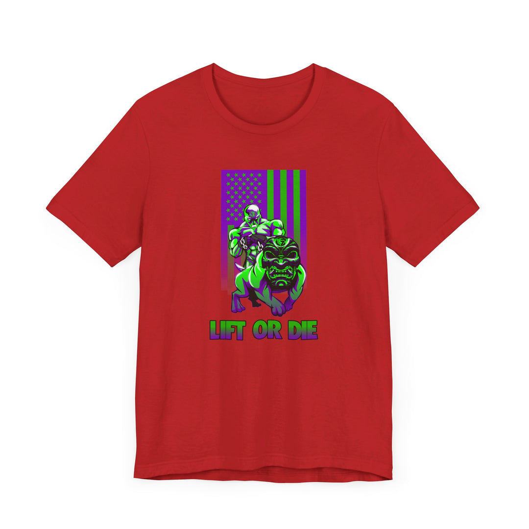 ANGRY DOG PURPLE GREEN FLAG/LIFT OR DIE