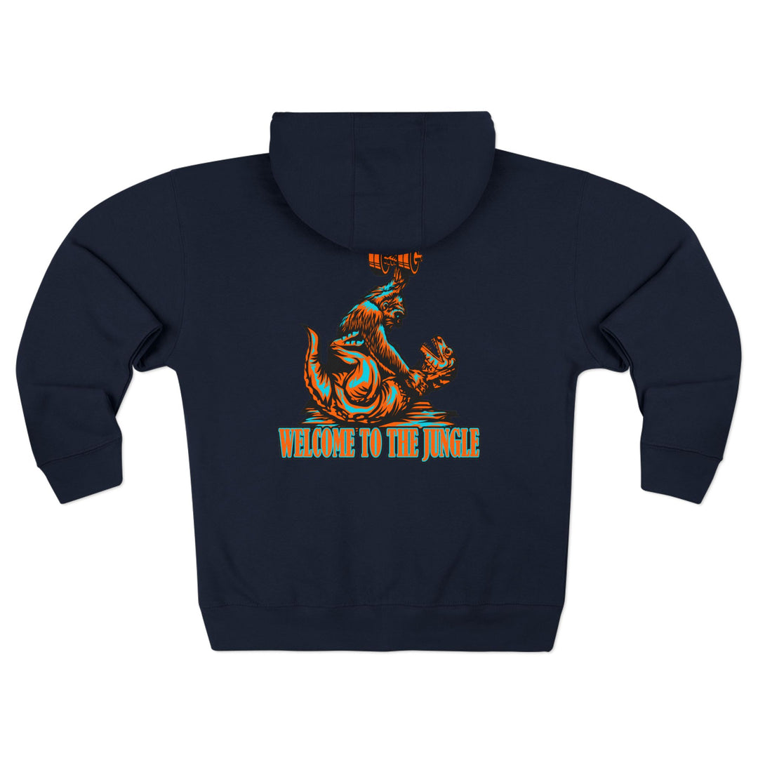 CG APE VS ZILLA RED MIAMI COLORS /WELCOME TO THE JUNGLE ZIP UP