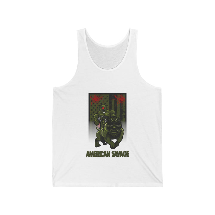 ANGRY DOG ARMY GREEN TANK FLAG/AMERICAN SAVAGE