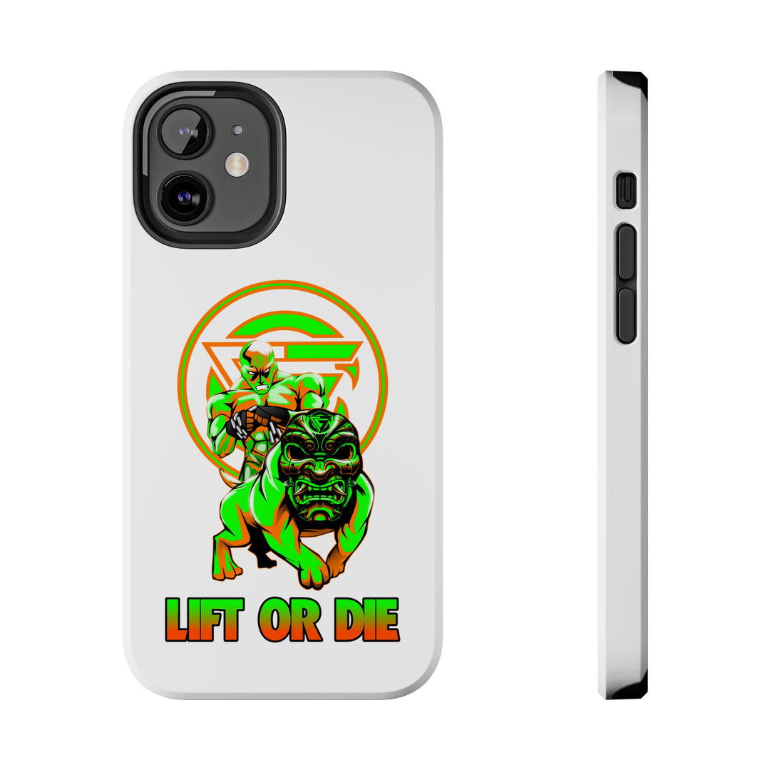 ANGRY DOG ORANGE GREEN PHONE CASE /LIFT OR DIE