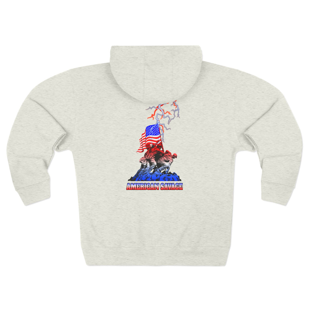 AMERICAN WARRIOR TRIBUTE  RED WHITE BLUE/AMERICAN SAVAGE ZIP UP