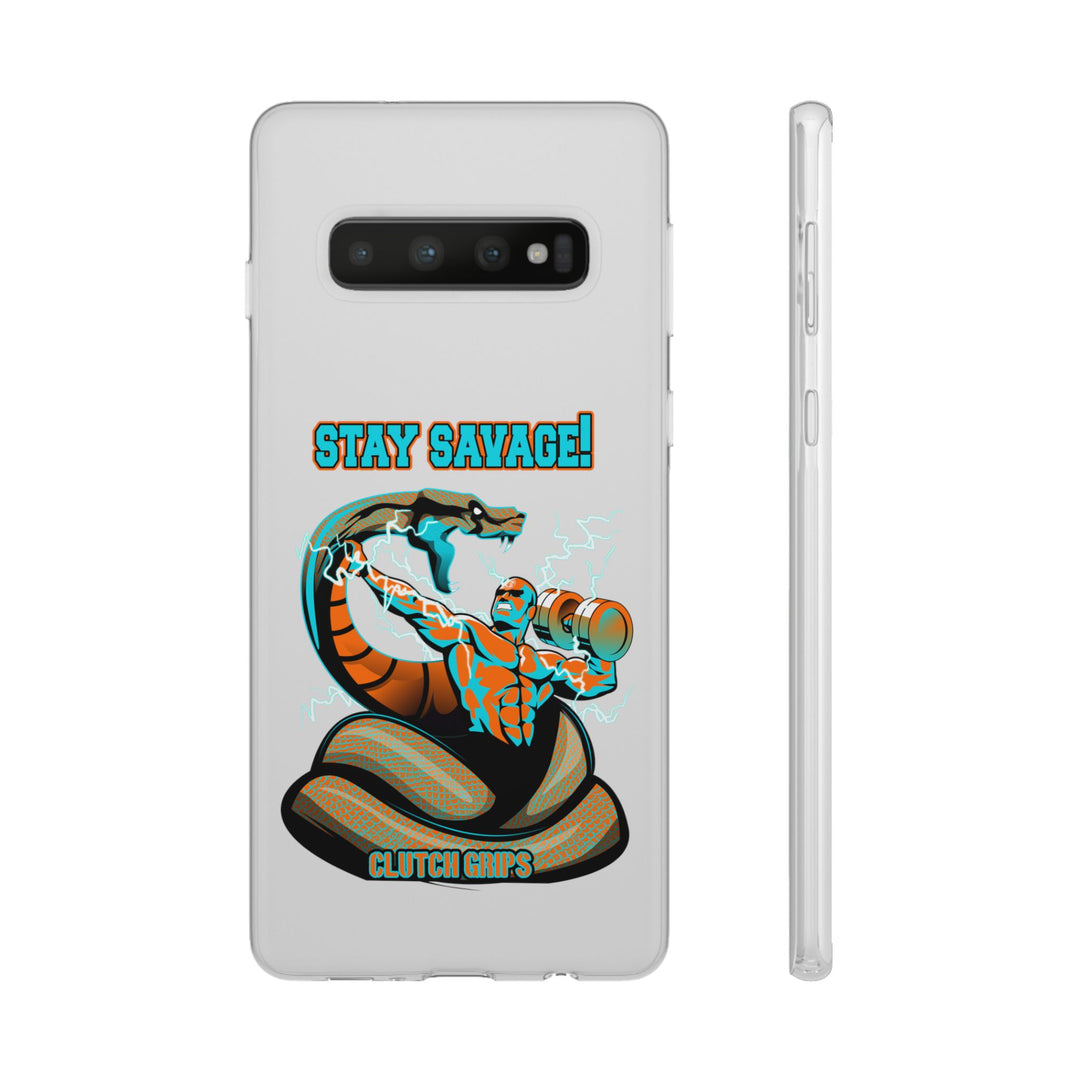 MAC VS SNAKE MIAMI COLORS AQUA ORANGE PHONE CASE /STAY SAVAGE