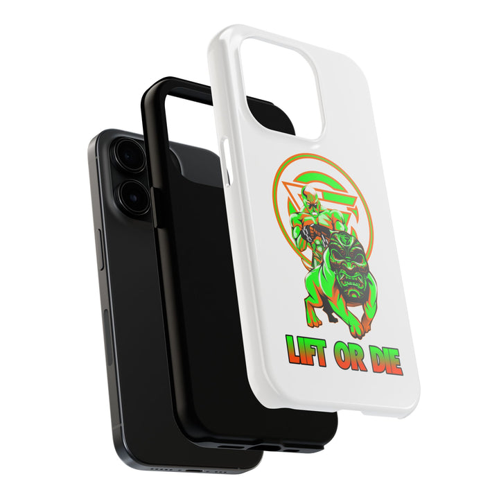 ANGRY DOG ORANGE GREEN PHONE CASE /LIFT OR DIE