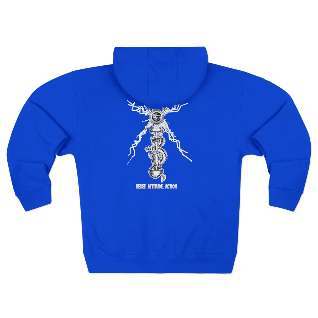 CG DRAGON BELL LIGHTNING WHITE /BELIEF ATTITUDE ACTION ZIP UP