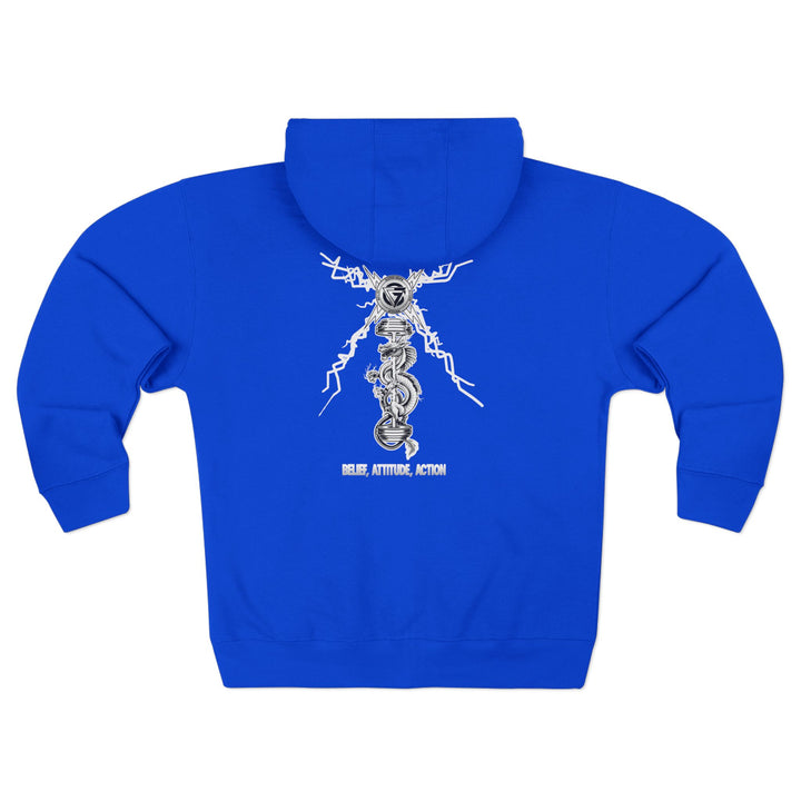 CG DRAGON BELL LIGHTNING WHITE /BELIEF ATTITUDE ACTION ZIP UP