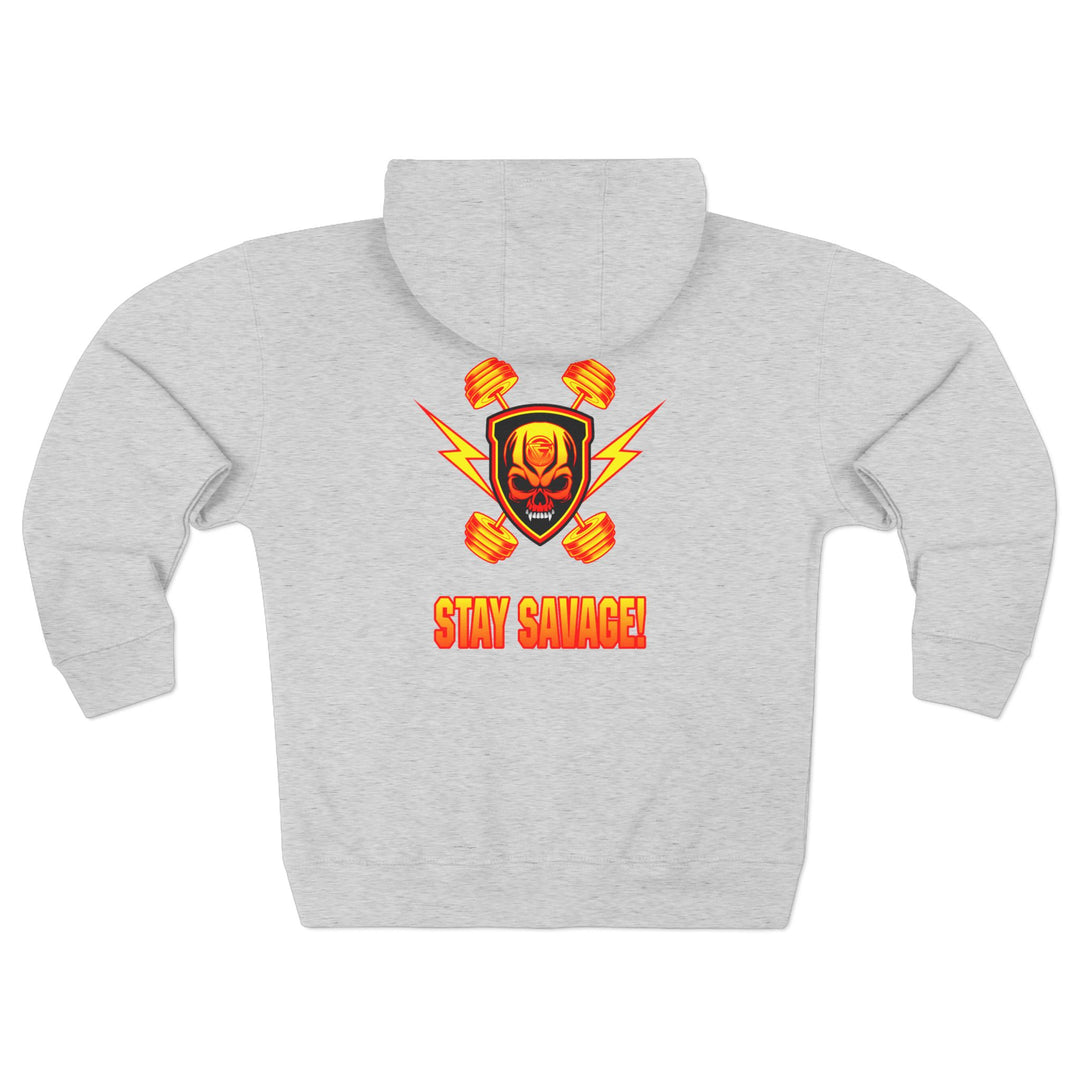 CG DBL SKULL BELL RED GOLD/STAY SAVAGE ZIP UP