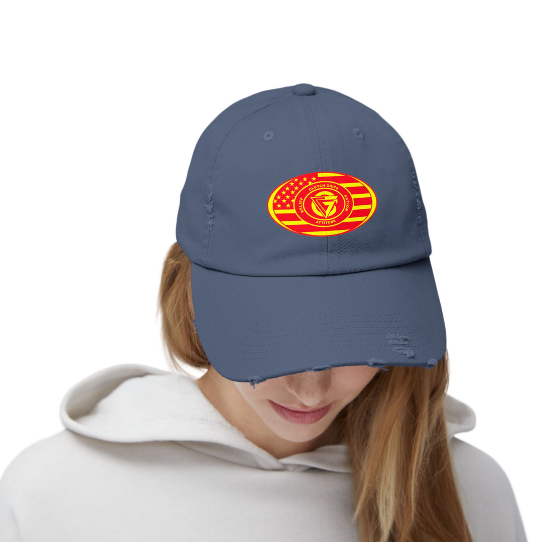 CG AMERICAN SUPERIOR GOLD & RED BLOODED FREEDOM FLAG CAP