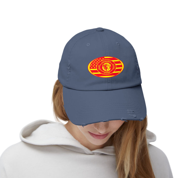 CG AMERICAN SUPERIOR GOLD & RED BLOODED FREEDOM FLAG CAP