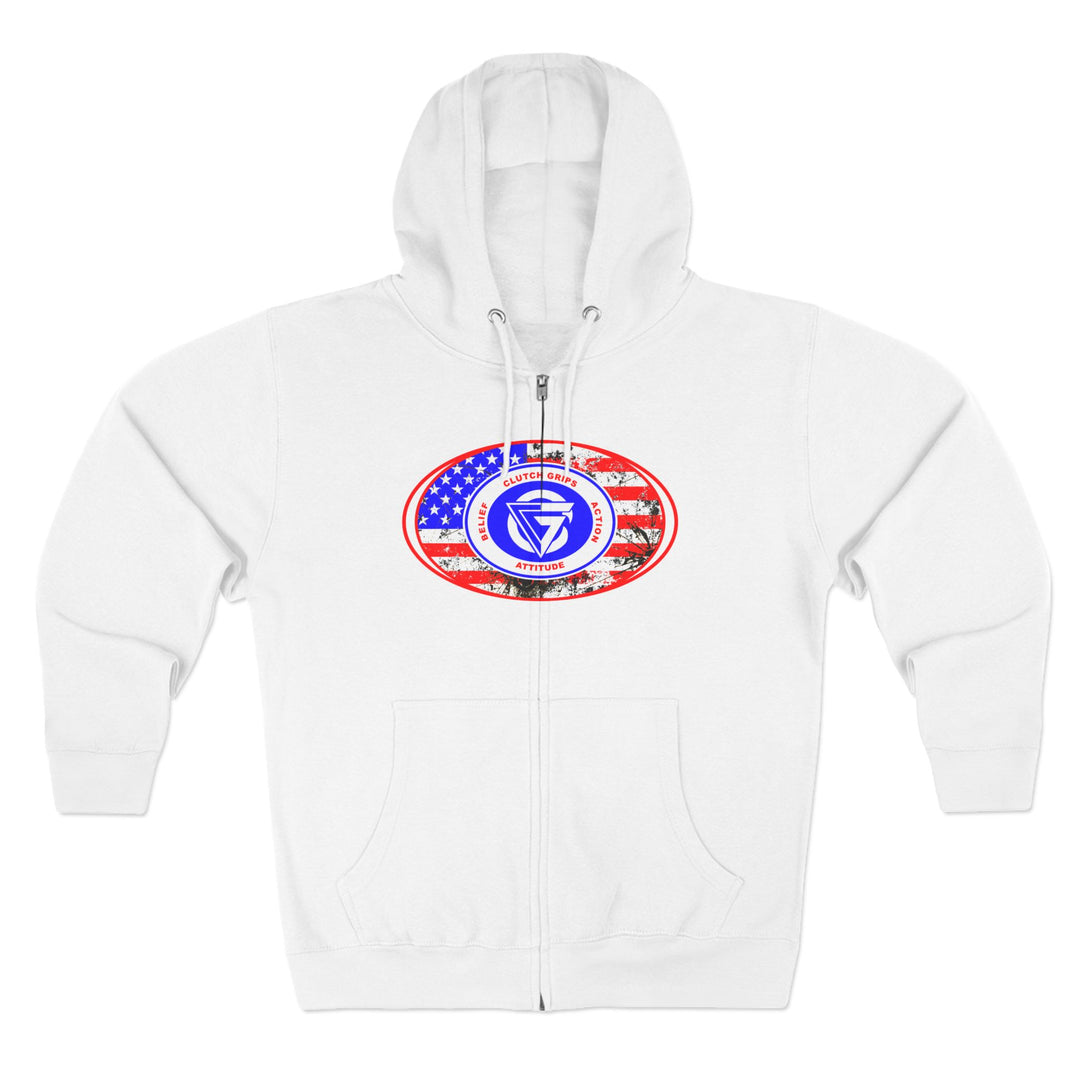 AMERICAN WARRIOR TRIBUTE  RED WHITE BLUE/AMERICAN SAVAGE ZIP UP