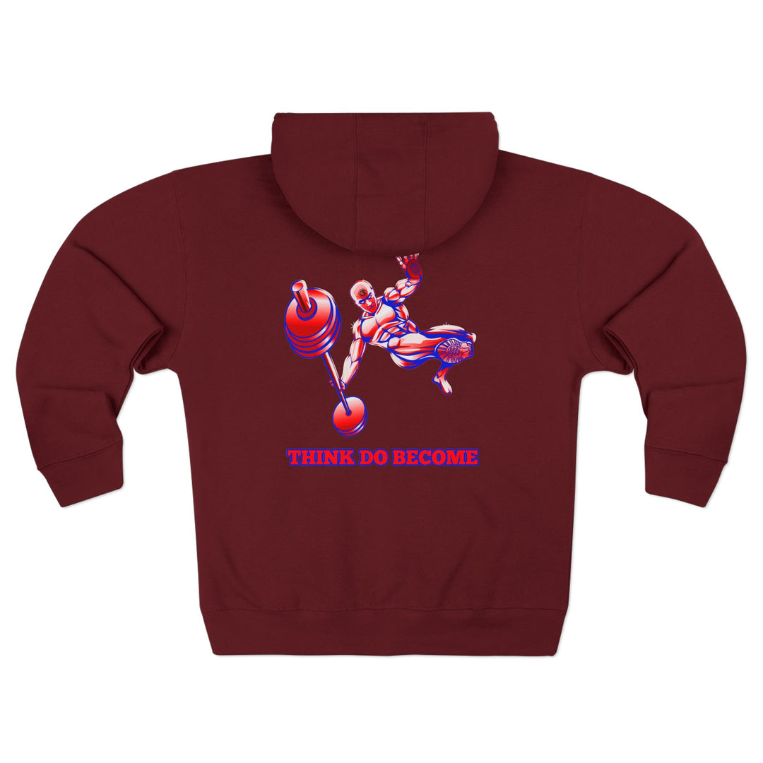 CG MAC JUMP RED WHITE BLUE /THINK DO BECOME ZIP UP