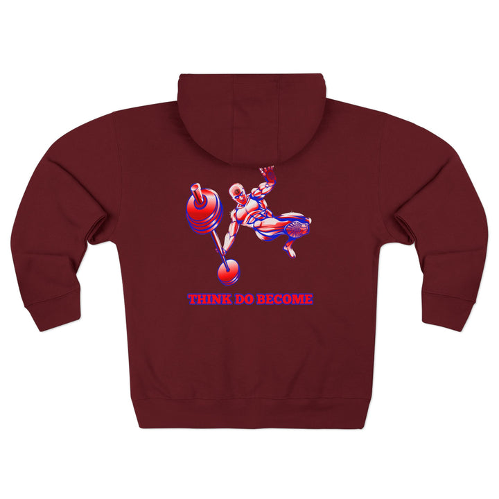 CG MAC JUMP RED WHITE BLUE /THINK DO BECOME ZIP UP