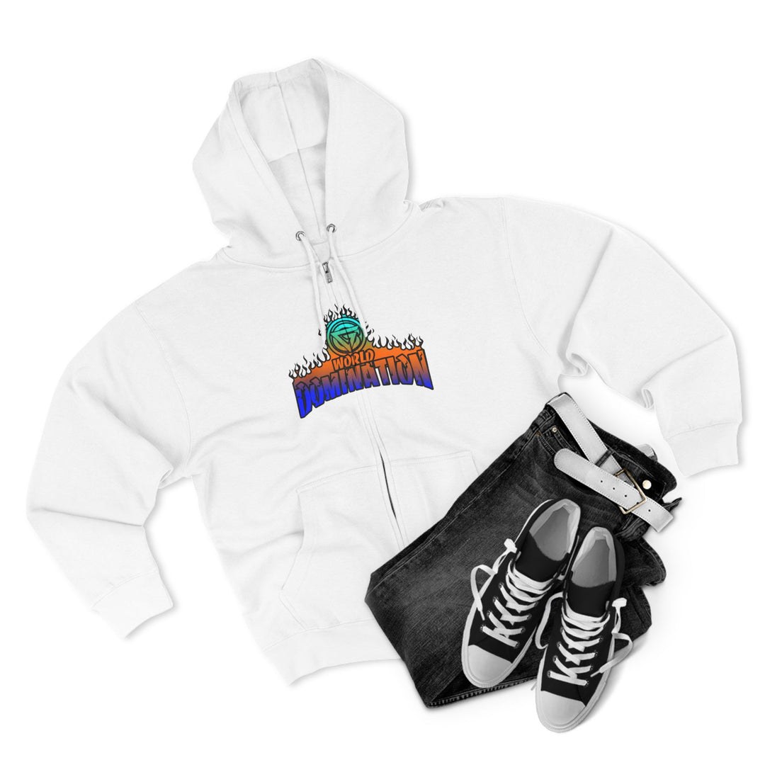 CG SKULLATOR BLUE ORANGE AQUA /WORLD DOMINATION ZIP UP