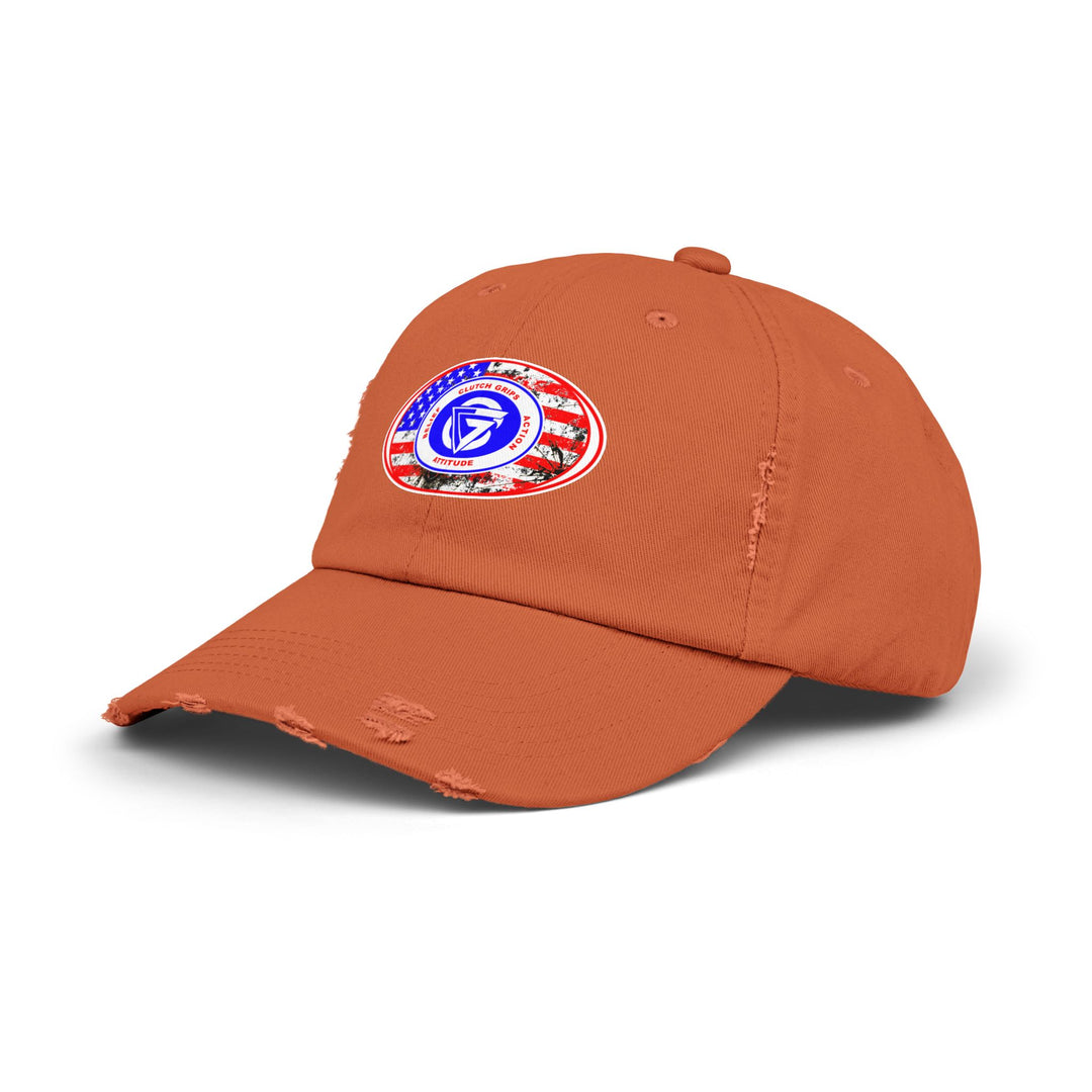 CG OVAL LOGO DISTRESSED FLAG /BELIEF ATTITUDE ACTION CAP
