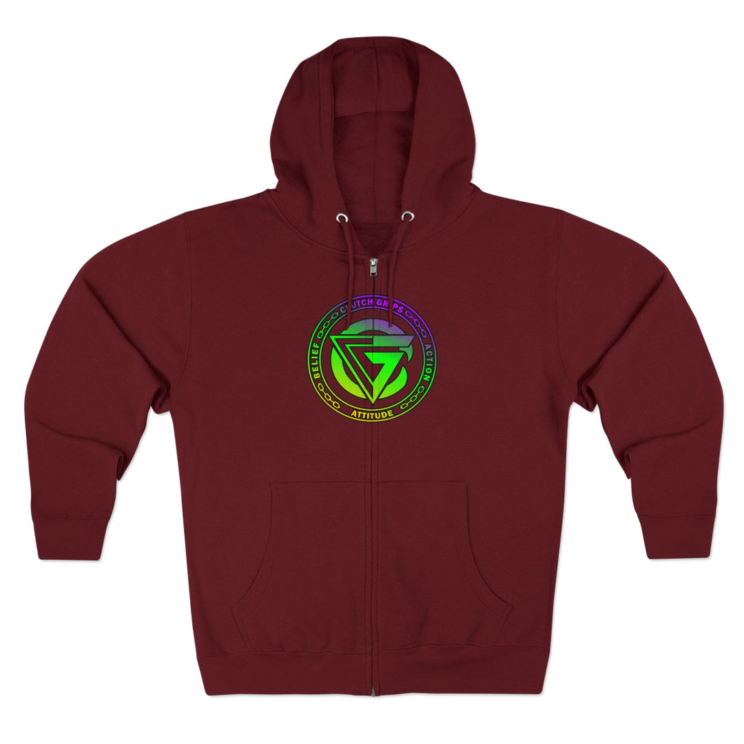 CG LIFT KICK YELLOW GREEN PURPLE FADE/LIFT OR DIE ZIP UP