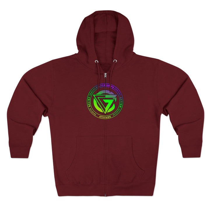 CG LIFT KICK YELLOW GREEN PURPLE FADE/LIFT OR DIE ZIP UP