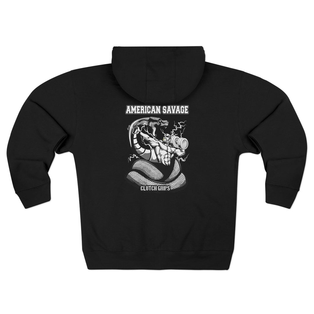 MAC VS SNAKE BLACK WHITE /AMERICAN SAVAGE ZIP UP