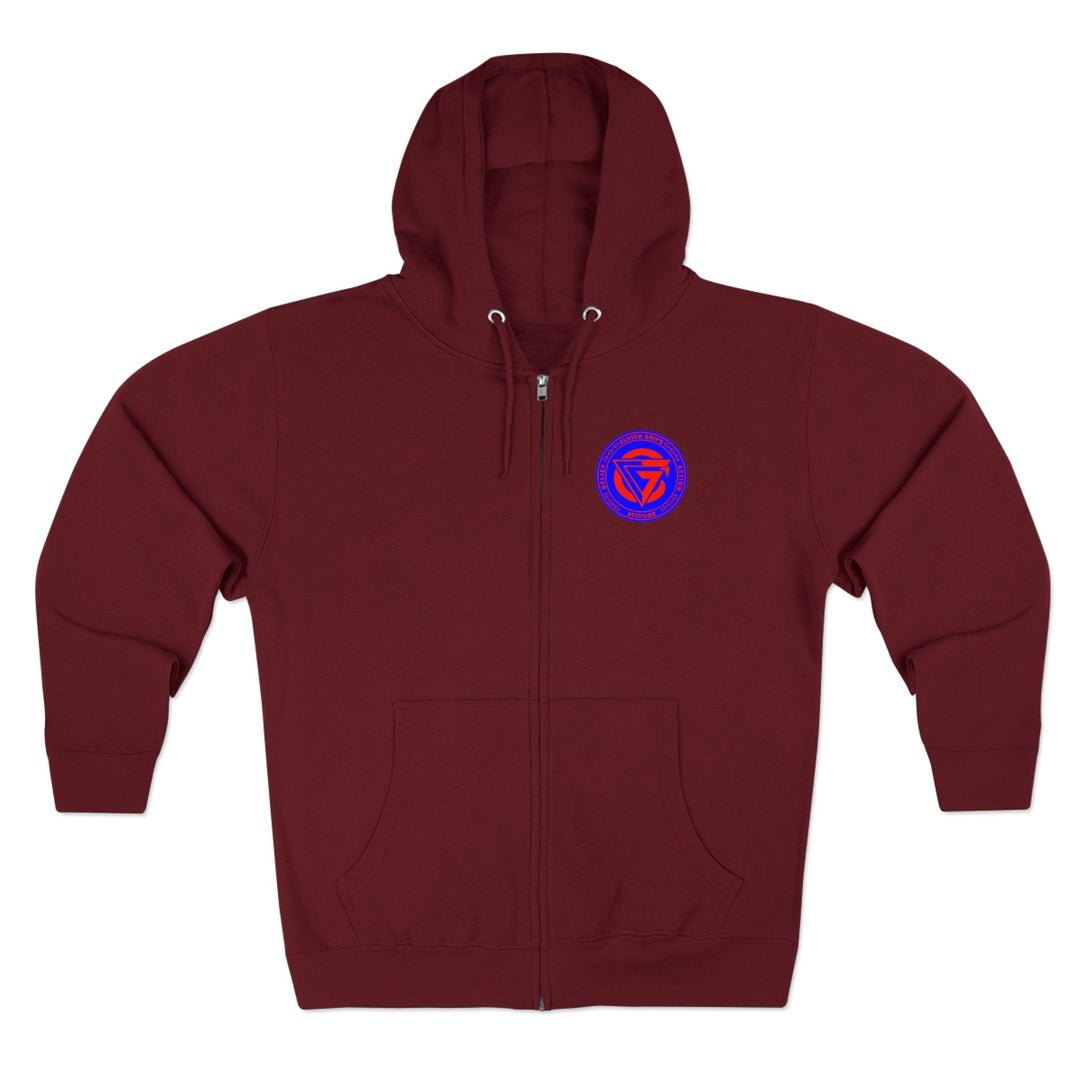 MAC SNAP RED BLUE /LIFT OR DIE ZIP UP