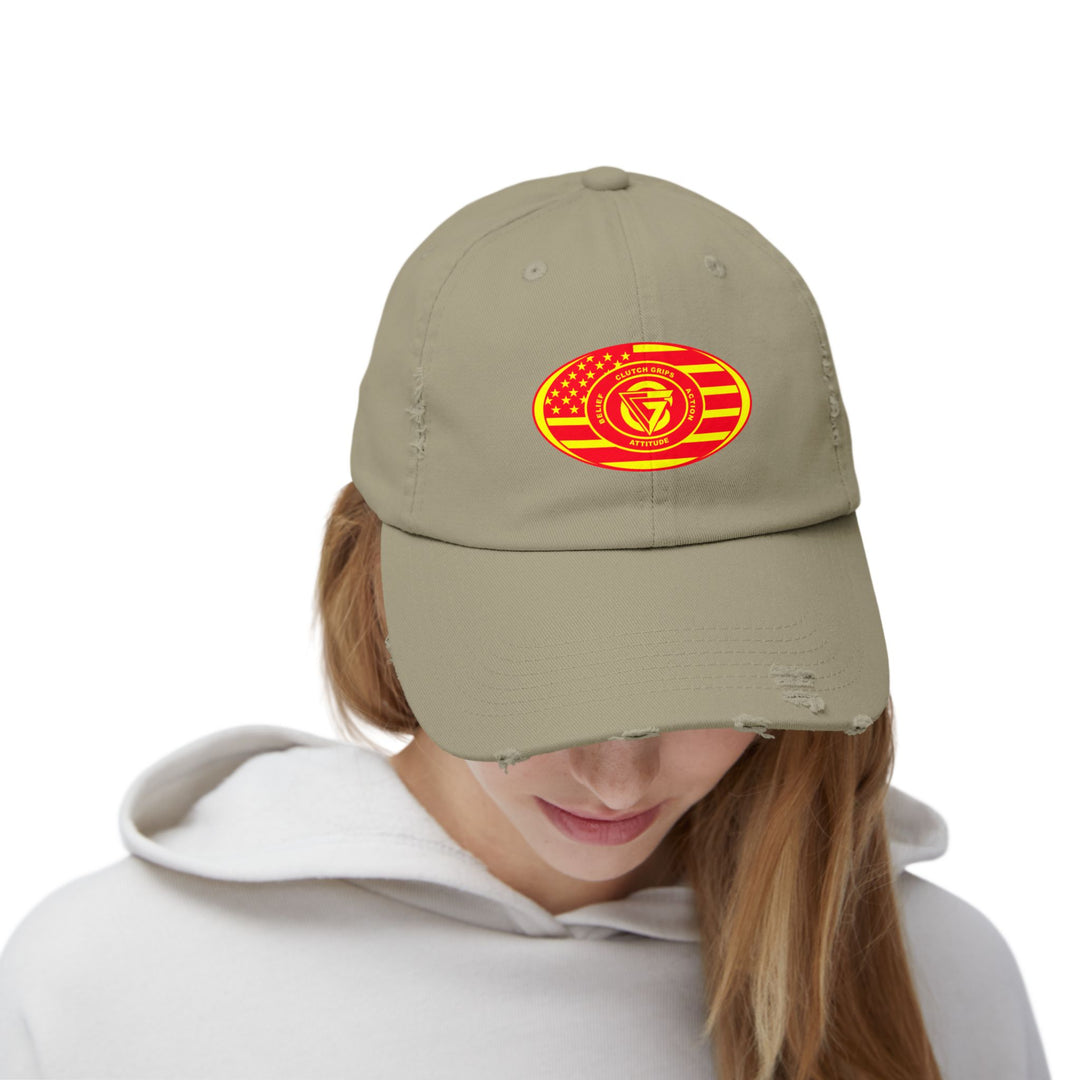 CG AMERICAN SUPERIOR GOLD & RED BLOODED FREEDOM FLAG CAP